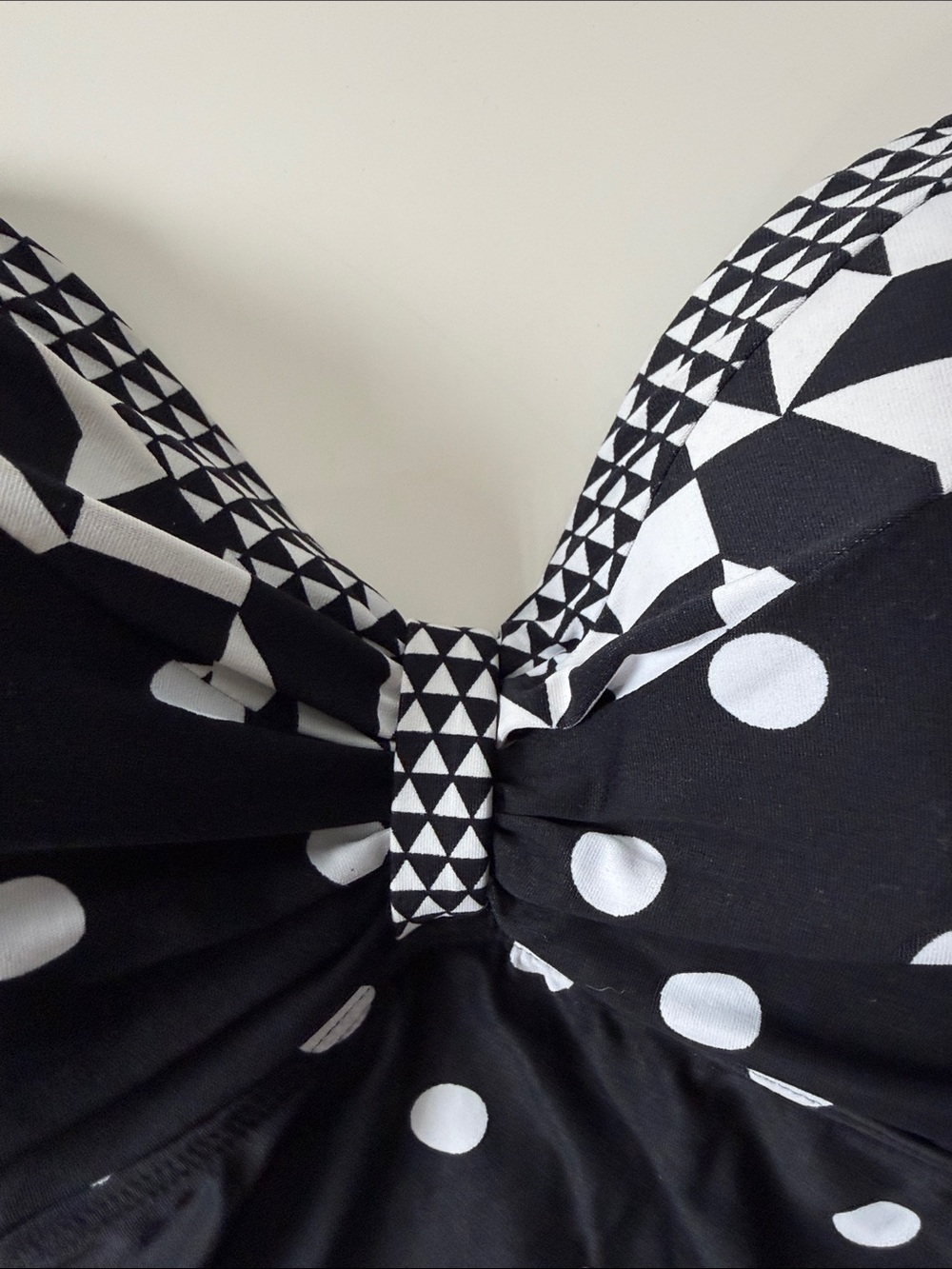 Coco Reef Black and White Polka Dot Tankini Top - Picture 3 of 10